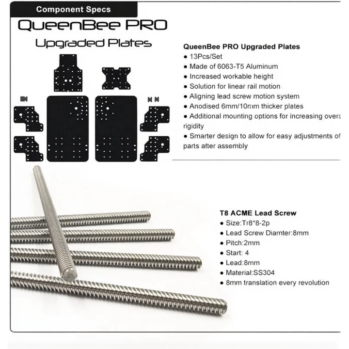 Kit seul Machine CNC QueenBee PRO de la 55 à la 1515 à Rail Linéaire