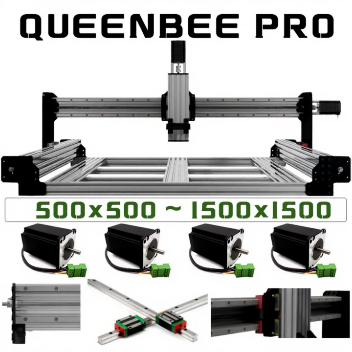 Kit seul Machine CNC QueenBee PRO de la 55 à la 1515 à Rail Linéaire