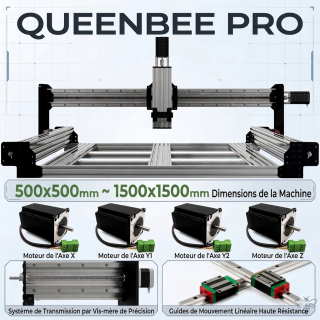 Kit seul Machine CNC QueenBee PRO de la 55 à la 1515 à Rail Linéaire